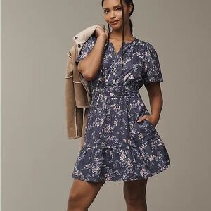 Anthropologie Somerset Floral Mini Dress XL